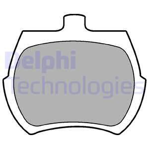 DELPHI Комплект тормозных колодок, дисковый тормоз LP10