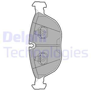 DELPHI Комплект тормозных колодок, дисковый тормоз LP1002
