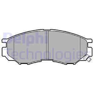 DELPHI Комплект тормозных колодок, дисковый тормоз LP1010