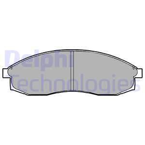 DELPHI Комплект тормозных колодок, дисковый тормоз LP1013