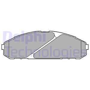 DELPHI Комплект тормозных колодок, дисковый тормоз LP1075