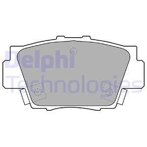 DELPHI Комплект тормозных колодок, дисковый тормоз LP1102