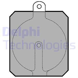 DELPHI Комплект тормозных колодок, дисковый тормоз LP111
