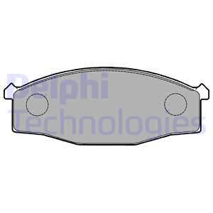 DELPHI Комплект тормозных колодок, дисковый тормоз LP1146