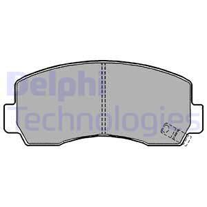 DELPHI Комплект тормозных колодок, дисковый тормоз LP1148