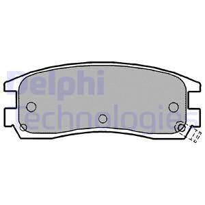 DELPHI Комплект тормозных колодок, дисковый тормоз LP1150