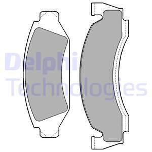 DELPHI Комплект тормозных колодок, дисковый тормоз LP1169