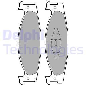 DELPHI Комплект тормозных колодок, дисковый тормоз LP1170
