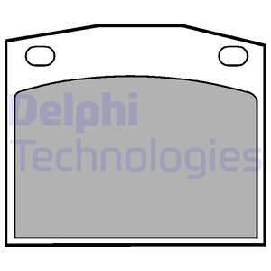DELPHI Комплект тормозных колодок, дисковый тормоз LP118