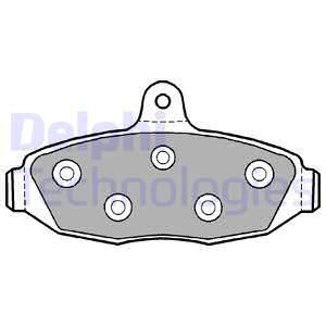 DELPHI Комплект тормозных колодок, дисковый тормоз LP1180