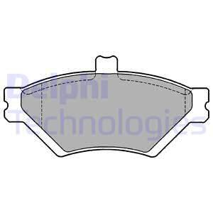 DELPHI Комплект тормозных колодок, дисковый тормоз LP1188