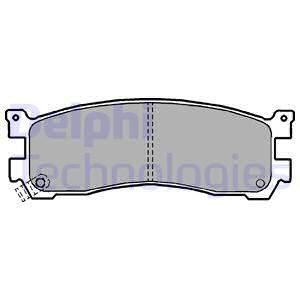 DELPHI Комплект тормозных колодок, дисковый тормоз LP1189