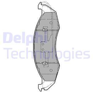 DELPHI Комплект тормозных колодок, дисковый тормоз LP1191