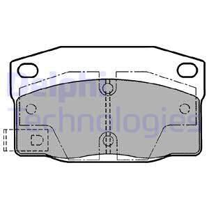 DELPHI Комплект тормозных колодок, дисковый тормоз LP1196