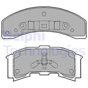 DELPHI Комплект тормозных колодок, дисковый тормоз LP1197