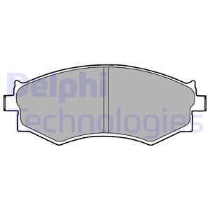 DELPHI Комплект тормозных колодок, дисковый тормоз LP1228