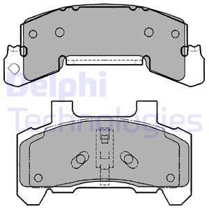 DELPHI Комплект тормозных колодок, дисковый тормоз LP1263