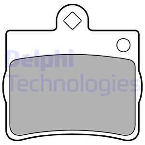 DELPHI Комплект тормозных колодок, дисковый тормоз LP1402