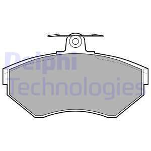 DELPHI Комплект тормозных колодок, дисковый тормоз LP1409