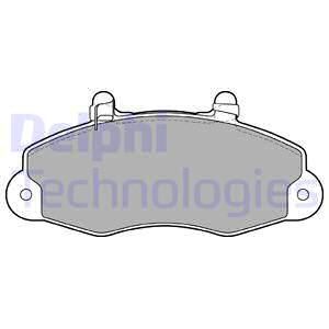 DELPHI Комплект тормозных колодок, дисковый тормоз LP1417