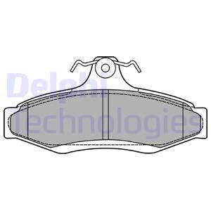 DELPHI Комплект тормозных колодок, дисковый тормоз LP1424