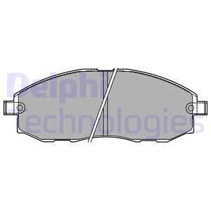 DELPHI Комплект тормозных колодок, дисковый тормоз LP1434