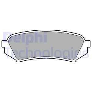 DELPHI Комплект тормозных колодок, дисковый тормоз LP1438