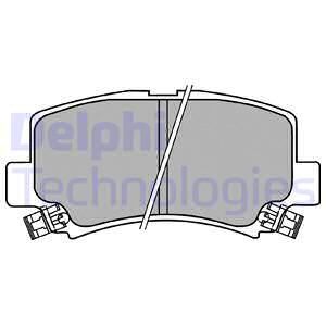DELPHI Комплект тормозных колодок, дисковый тормоз LP1439