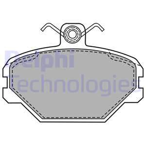 DELPHI Комплект тормозных колодок, дисковый тормоз LP1444