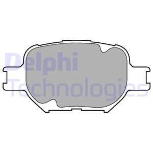 DELPHI Комплект тормозных колодок, дисковый тормоз LP1446
