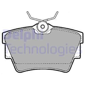 DELPHI Комплект тормозных колодок, дисковый тормоз LP1455