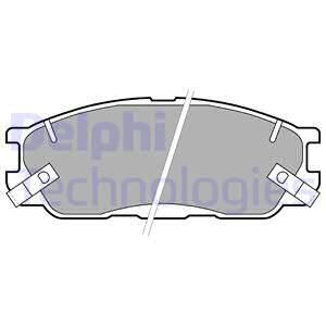 DELPHI Комплект тормозных колодок, дисковый тормоз LP1459