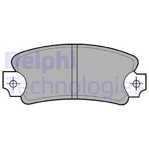DELPHI Комплект тормозных колодок, дисковый тормоз LP146