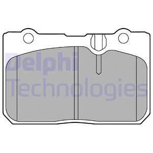 DELPHI Комплект тормозных колодок, дисковый тормоз LP1460