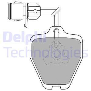 DELPHI Комплект тормозных колодок, дисковый тормоз LP1463