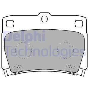 DELPHI Комплект тормозных колодок, дисковый тормоз LP1546
