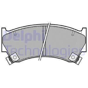 DELPHI Комплект тормозных колодок, дисковый тормоз LP1590