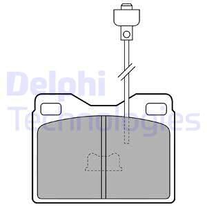 DELPHI Комплект тормозных колодок, дисковый тормоз LP160