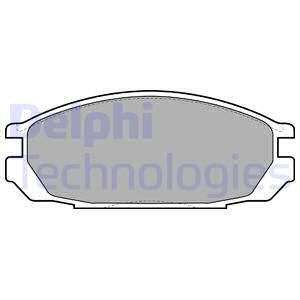 DELPHI Комплект тормозных колодок, дисковый тормоз LP1623