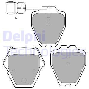 DELPHI Комплект тормозных колодок, дисковый тормоз LP1633
