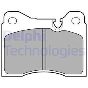 DELPHI Комплект тормозных колодок, дисковый тормоз LP164