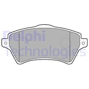 DELPHI Комплект тормозных колодок, дисковый тормоз LP1652