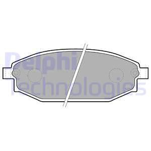 DELPHI Комплект тормозных колодок, дисковый тормоз LP1665