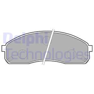 DELPHI Комплект тормозных колодок, дисковый тормоз LP1671
