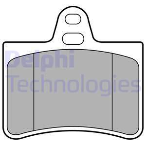 DELPHI Комплект тормозных колодок, дисковый тормоз LP1680