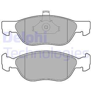 DELPHI Комплект тормозных колодок, дисковый тормоз LP1734
