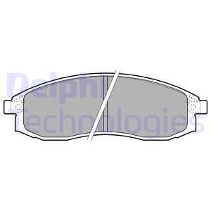 DELPHI Комплект тормозных колодок, дисковый тормоз LP1759