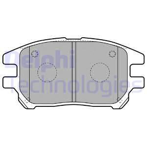 DELPHI Комплект тормозных колодок, дисковый тормоз LP1768