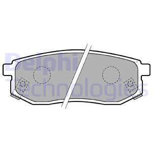 DELPHI Комплект тормозных колодок, дисковый тормоз LP1771
