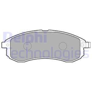 DELPHI Комплект тормозных колодок, дисковый тормоз LP1808